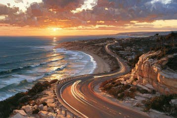 Iconica - Pacific Coastline at Golden Hour - unique 1/1 XXL