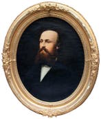 Europese school (XIX) - Portrait of a gentleman with a bard