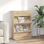 vidaXL Tijdschrift Rek Sonoma Eiken 70 x 41 x 96 cm Bewerkt, Huis en Inrichting, Woonaccessoires | Cd- en Dvd-rekken, Verzenden