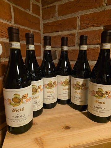 2017, 2018 & 2019 Vietti Castiglione - Barolo - 6 Flessen, Nieuw