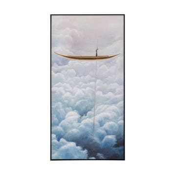 *WOONWINKEL* Kare Design Cloud Boat Schilderij Wolken En Boo, Verzenden, Nieuw