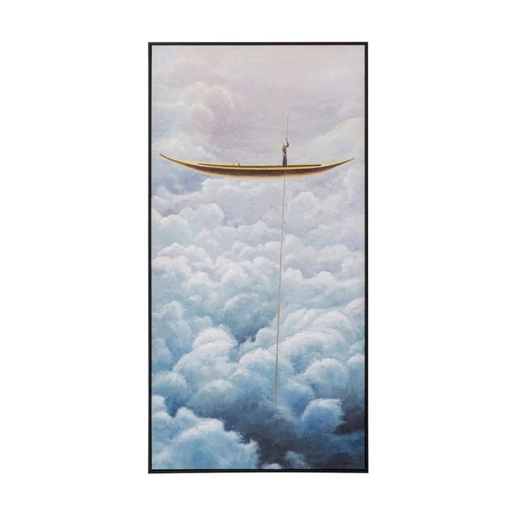 *WOONWINKEL* Kare Design Cloud Boat Schilderij Wolken En Boo, Huis en Inrichting, Woonaccessoires | Schilderijen, Tekeningen en Foto's