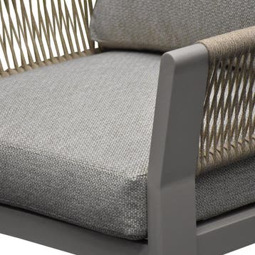 Saigon stoel bank loungeset 4 delig latte zand aluminium, Tuin en Terras, Ophalen of Verzenden, Nieuw