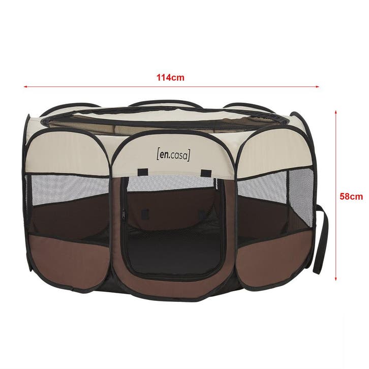 [en.casa] Pop-up bench Telford 58x114x114 cm voor dieren bru, Dieren en Toebehoren, Honden-accessoires, Verzenden
