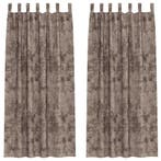 Gordijnen Fluweel 245x140cm | Retourdeal 50% Korting, Huis en Inrichting, Stoffering | Gordijnen en Lamellen, 100 tot 150 cm, Bruin