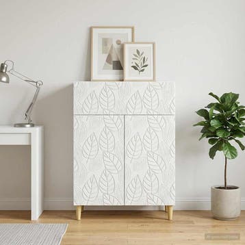 vidaXL Dressoir Wit 66 x 34,5 x 90 cm Bewerkt hout, Verzenden, Nieuw, Overige houtsoorten, Minder dan 50 cm