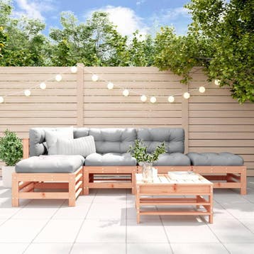 vidaXL 6-delige Loungeset massief douglashout, Verzenden, Nieuw, 6 zitplaatsen, Loungeset