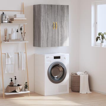 vidaXL Wandkast 69,5x34x90 cm grijs sonoma eikenkleurig, Verzenden, Nieuw, 50 tot 100 cm, Minder dan 100 cm