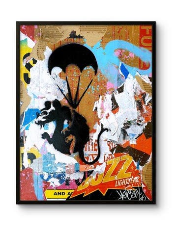 lasveguix (1986) - Rat with parachute-banksy tribute