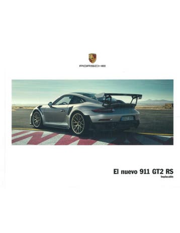 2018 PORSCHE 911 GT2 RS HARDCOVER BROCHURE SPAANS, Nieuw, Porsche, Author
