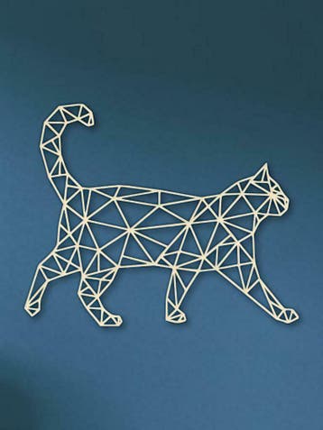 Geometrische kat / poes / dieren, Ophalen of Verzenden, Nieuw