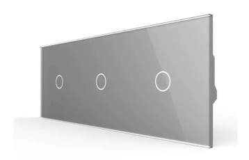 Livolo Touch Lichtknop 1+1+1 | Grijs | Aan/Uit, Ophalen of Verzenden, Nieuw, Schakelaar