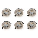 Bundel | 6x LED Inbouwspot | VARDA | 6W, Ophalen of Verzenden, Nieuw, Plafondspot of Wandspot, Led