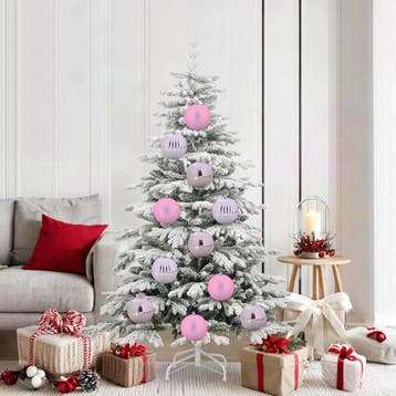 vidaXL Kerstbal Set XL 9 st Roze Ø 15 cm Kunststof, Verzenden, Nieuw