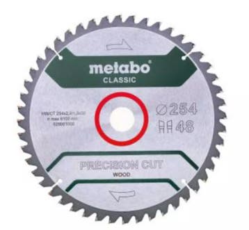 Metabo Zaagblad Precision Cut Wood 254x30 48T, Verzenden, Nieuw