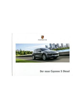2013 PORSCHE CAYENNE S DIESEL HARDCOVER BROCHURE DUITS, Nieuw, Porsche, Author