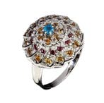 Zonder minimumprijs - Ring Argento 925, verguld witgoud -, Nieuw