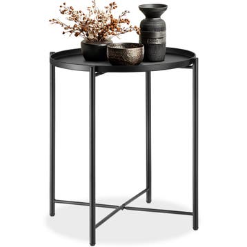 Bijzettafel Chester 45,5x45,5x53cm - zwart, Huis en Inrichting, Verzenden, Nieuw