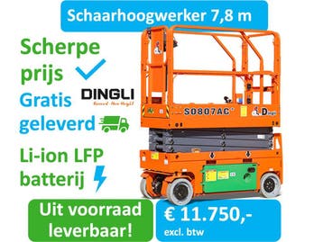 Hoogwerker 7.8 meter | S0807AC+ | Lithium batterij | Dingli, Zakelijke goederen, Machines en Bouw | Liften, Steigers en Ladders