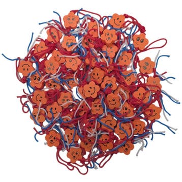 Bloem Gelukshangers Met Smiley - Gelukspoppetjes - Oranje -, Verzenden, Nieuw
