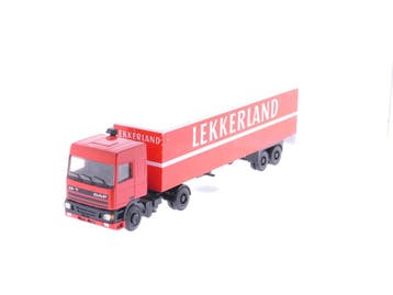 Schaal 1:50 Lion Car No36 Daf 95 vrachtauto Lekkerland #4107, Ophalen of Verzenden, Gebruikt