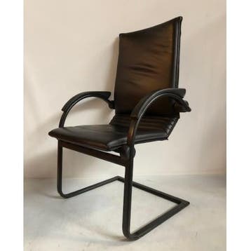 (MDK-107003) Ahrend Aura zwart leder, Ophalen of Verzenden, Gebruikt, Zwart