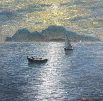 Radames Scoppa (1877-1957) - Marina di Capri, Antiek en Kunst, Kunst | Schilderijen | Klassiek