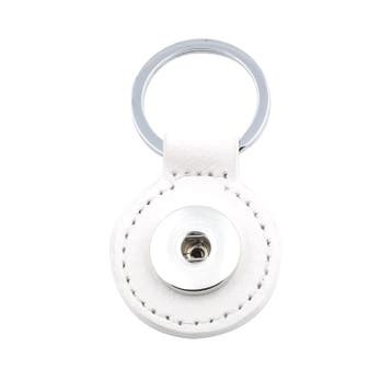 Fako Bijoux - Sleutelhanger Voor Click Buttons - Leder Rond, Verzenden, Nieuw