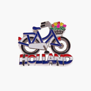 Hollandse fiets magneet met HOLLAND – Blauw, Ophalen of Verzenden, Nieuw