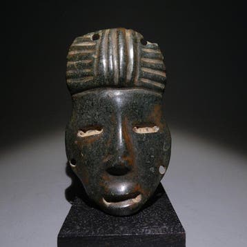 Teotihuacán Steen Masker. 7,5 cm hoog. 100 - 300 n.Chr., Verzamelen