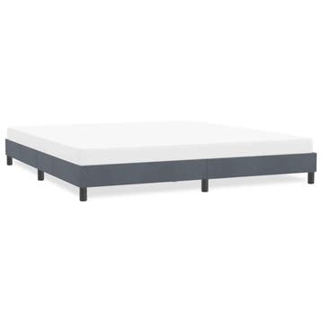vidaXL Bedframe zonder matras 180x210 cm fluweel donkergrijs, Verzenden, Nieuw, Tweepersoons, Stof