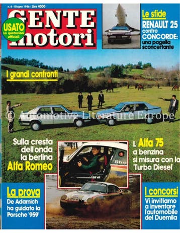1986 GENTE MOTORI MAGAZINE 06 ITALIAANS, Nieuw, Author