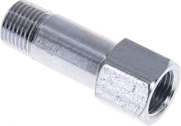 Staal R/Rp 1/8 Duim Smeernippel Verlengstuk 31mm, Verzenden, Nieuw