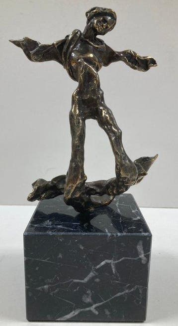 Salvador Dali (1904-1989) - sculptuur, Winged Triton - 23 cm, Antiek en Kunst