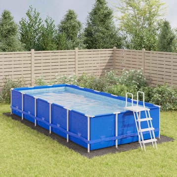 vidaXL Zwembadgrondzeil 750x370 cm polyester geotextiel, Verzenden, Nieuw