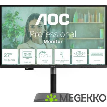 AOC Professional Q27P4U 27  QHD 120Hz IPS monitor, Computers en Software, Verzenden, Nieuw, AOC