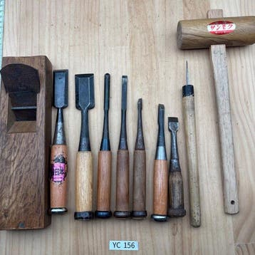 Japanse timmermans gereedschapset YC157 – beitels, houten