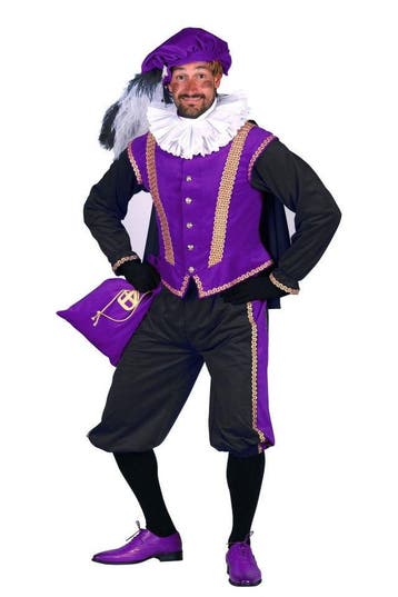 Piet Amsterdam Paars-Zwart - S, Diversen, Sinterklaas, Verzenden, Nieuw