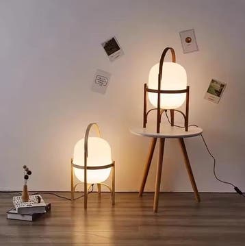 Moderne Houten Vloerlamp – Art Deco Staande Lamp, Verzenden, Nieuw