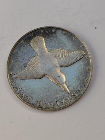 Cookeilanden. Elizabeth II. 5 Dollars 1976 (Zonder
