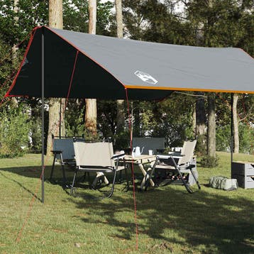 vidaXL Kampeerluifel waterdicht 460x305x210 cm oranje, Verzenden, Nieuw, Tot en met 2