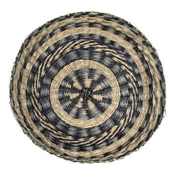 Wanddecoratie Zeegras mandje zwart dicht, Verzenden, Nieuw