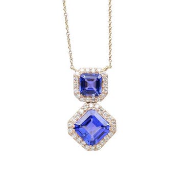 Halsketting - 14 karaat Roségoud - 3.75ct. tw. Tanzaniet -, Nieuw