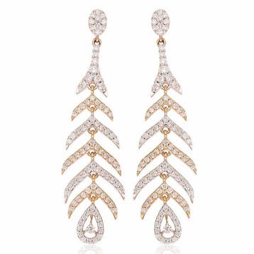 Oorbellen - 18 karaat Roségoud - 1.52ct. tw. Diamant, Nieuw