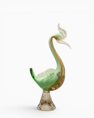 Murano - sculptuur, Heron - 33 cm - Muranoglas - 1970