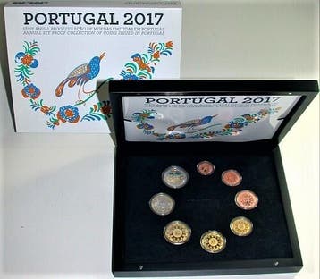 3,88 Euro,munten set 1 Cent-2 Euro 2017 Portugal Republik, Verzenden