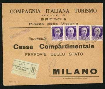 Italiaanse Socialistische Republiek 1944 - Envelop uit, Gestempeld