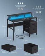 Five Stars Game Bureau - 100x50x75 Cm - Game Bureau   100x50x75 Cm   Game Bureau Met Led Verlichting   Zwart Carbon   Gaming Desk   Computertafel   Rgb Led Verlichting 781756215