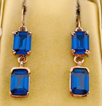 Zonder minimumprijs - Oorbellen - 9 kt. Roségoud, Zilver, Nieuw
