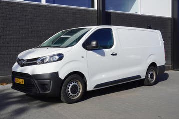 Toyota ProAce Worker 2.0 D-4D L3 122PK EURO 6, Gebruikt, Leder en Stof, Wit, Toyota